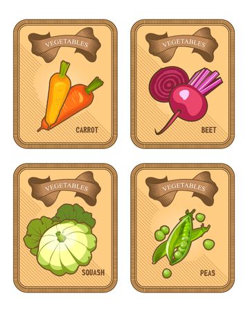 vegetables card setのイラスト素材