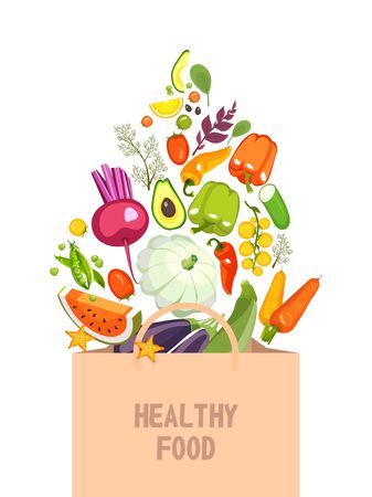set of ripe vegetablesのイラスト素材