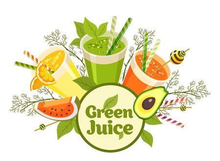 detox health cocktailのイラスト素材