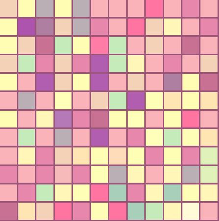 Abstract vector seamless pattern with squares, yellow and yellow shades, mosaicのイラスト素材