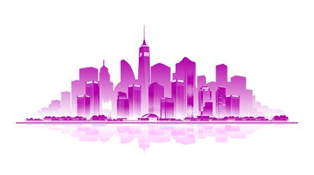 vector isolated image of new york city stylized on white background emblem or badgeのイラスト素材