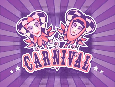 Retro Circus Poster Illustration of a vintage and retro design, vintage poster template for presentation or carnival showのイラスト素材
