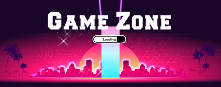 Futuristic banner portal to another reality