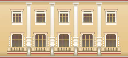 exterior wall window pattern vectirのイラスト素材