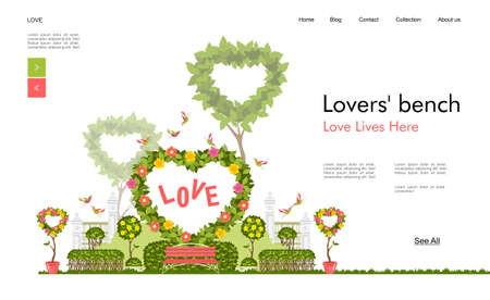 wedding arch for wedding ceremony template bannerのイラスト素材