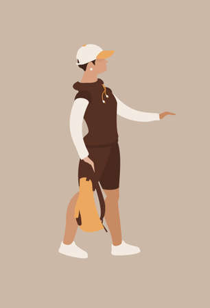 abstract modern girl vector cardのイラスト素材