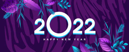 horizontal calendar 2022 tropical climateのイラスト素材