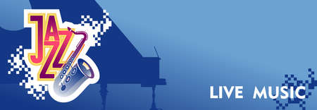 music festival jazz advertising posterのイラスト素材