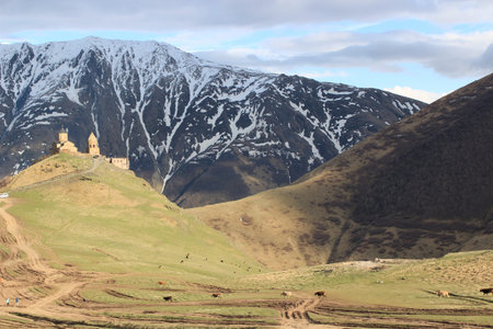 Mountains in kasbegi georgia