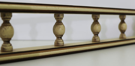 detail of solid wood furniture without people background