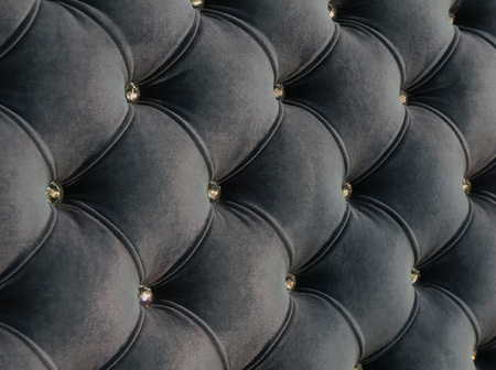 Seamless background texture close-up blue fabric with crystal detail on furniture fabric without peopleの写真素材