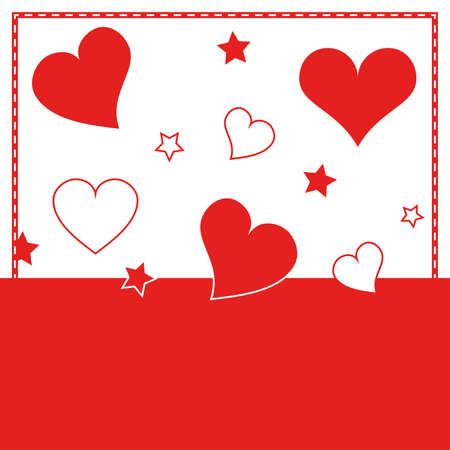 two red hearts on a gray background love abstract vector illustrationのイラスト素材