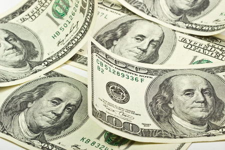 American dollars as a background