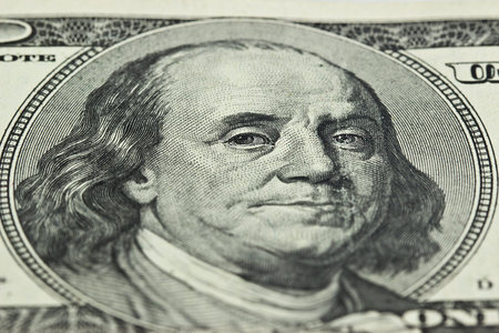 100 dollar bill images close up. fragmentのeditorial素材