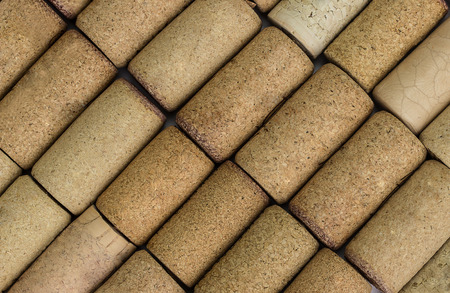 Pattern of wine corks as backgroundの写真素材