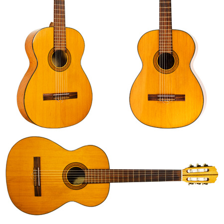 Guitar set.  isolated over whiteの写真素材