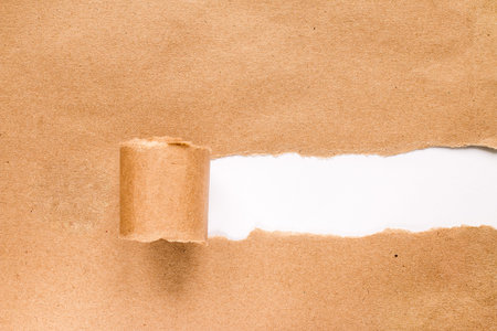 Vintage torn paper with space for text with white background