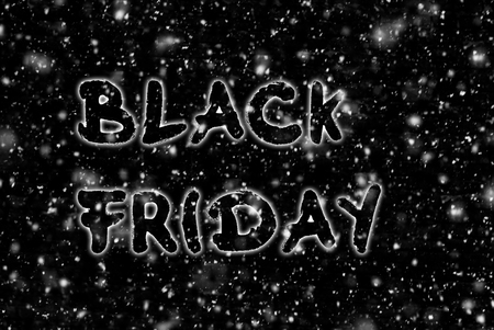 Black Friday advertisement handwritten on dark  backgroundの写真素材