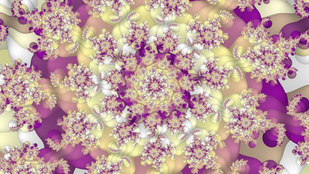 Digitally created colorful fractal background