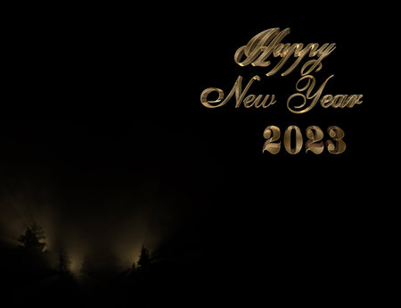 2023 Happy New Year Background Design. Greeting Card, Banner, Poster. Illustration, congratulations,...