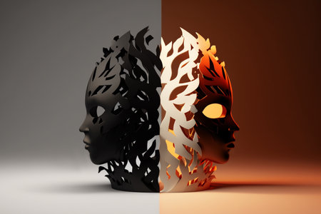 Discrimination. Fight Racism black lives matter for protest, rally, or awareness campaign against racial discrimination of dark skin color. Fight for equal rights of black people. High quality 3d illustration.の写真素材