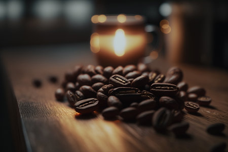 Delicious hot and playful organic cup of coffee with quality and fresh beans with excellent serving and creative design and decor. high quality 3d illustrationの写真素材