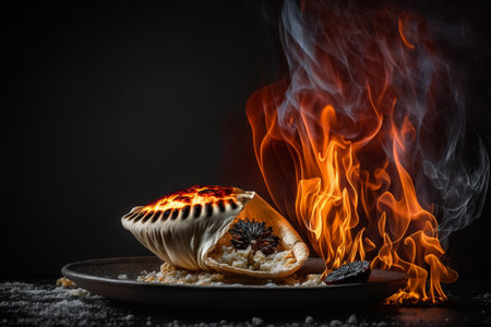 A set of local authentic delicious Georgian cuisine food, beautiful decoration, cozy place. high quality 3d illustrationの素材