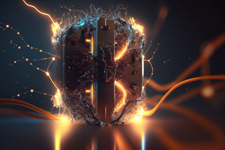 electrical connection. Energy infrastructure, supply distribution of energy, , transmission, high voltage supply, plasma power, High power electricity poles in urban area connected to smart gridの素材