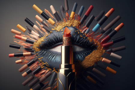 Beauty salon, cosmetology concept for banner or landing web page. Cosmetology, dermatology, skincare concept. . high quality 3d illustrationの素材