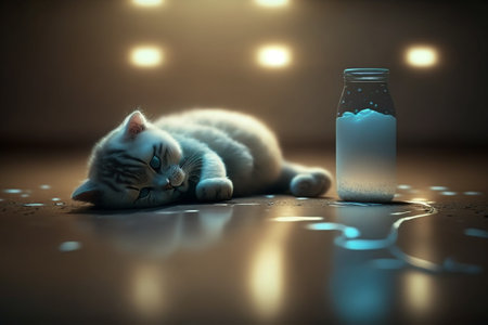 British Scottish Fold cat. Cute and beautiful, loyal pets. . high quality 3d illustrationの素材