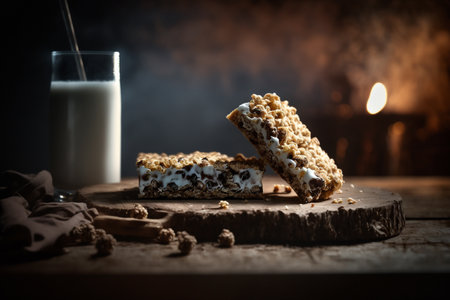 Healthy Homemade Muesli Breakfast Cereal. granola bars.Proper nutrition food set for a healthy lifestyle. healthy eating. Fruit vegetables pure water. organic. Diet. Calorie food. beautiful bodyの素材