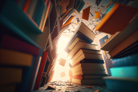 Reading the books opens the way to new stories, other worlds, fairy tales, fantasy novellas, and short stories. Abstraction and Imagination.Magic and Knowledge. paper pagesの素材