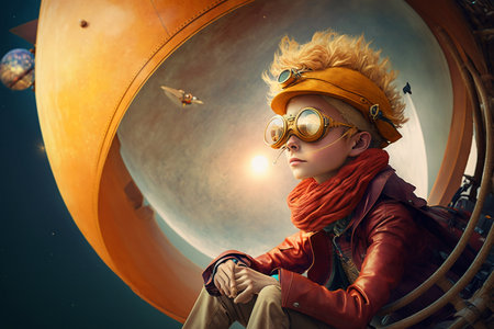 The Little Prince. Antoine Marie Roger de Saint Exupery. A timeless classic, a book, a story, for children and adults.の素材