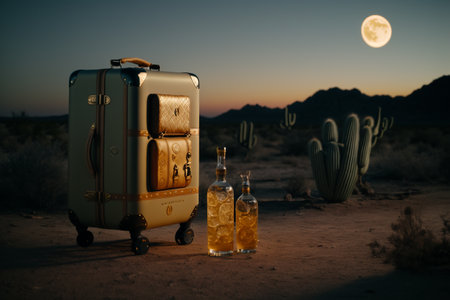 Colorful concept of summer holidays and holidays. Time for rest and leisure, weekends and vacations, entertainment planning, trips, travels. Pleasure. Assembling things, accessories for the trip.の素材