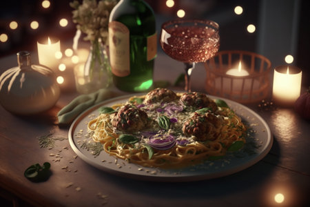 A classic and traditional decoration of Italian food cuisine. Pasta, flour tortillas, parmesan and cheeses. Creative and great authentic servers. high quality 3d illustrationの素材