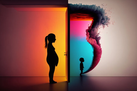 Pregnancy, Motherhood, Childbirth and childbirth, maternity pregnancy. Fertilization of the unborn, family planning. Abort, unwanted pregnancies, birth expectations, abortion. choice of problem.の素材