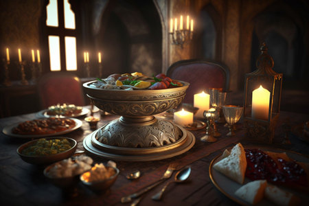 Turkish food. Exquisite and unique tasty dishes, cozy decoration, exquisite serving. Cuisine.の素材