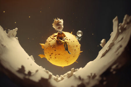 The Little Prince. Antoine Marie Roger de Saint Exupery. A timeless classic, a book, a story, for children and adults.の素材