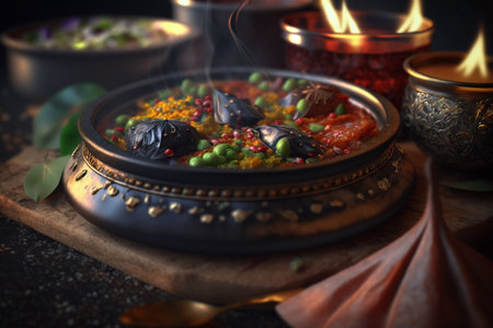 Turkish food. Exquisite and unique tasty dishes, cozy decoration, exquisite serving. Cuisine.の素材
