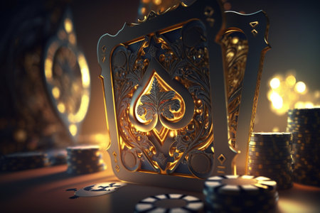golden poker. Texas club poker, online casinos, playing cards, nightlife. Vegas Gambling industry, Casino market, virtual poker, chips, tokens dices tournament luxury deluxeの素材