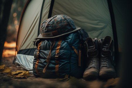 Colorful concept of summer holidays and holidays. Time for rest and leisure, weekends and vacations, entertainment planning, trips, travels. Pleasure. Assembling things, accessories for the trip.の素材