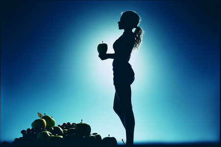 Healthy lifestyle, proper nutrition, diet, health support, good food, exercise, striving. Fitness Heart sports and gym. Motivation. good mood and attitude. habits. Vegetables and fruitsの素材