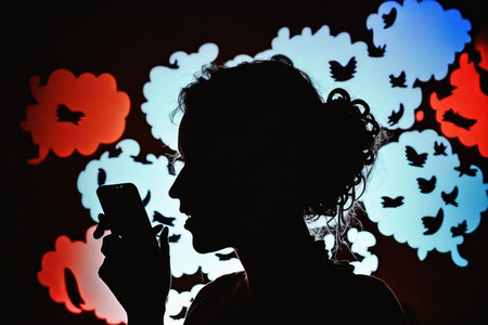 sms, text audio message, working with cell phone sending email, digital newsletter to manage relationship, social network, like, comment, share media functional, chat, chatting, mobile.の素材