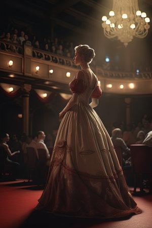 The culture and authenticity of the 19th century. Exquisite clothing, style, historical portraits, exquisite girls and women, antique jewelry, dressed elegantly, victorian.の素材