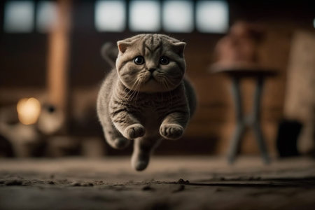 British Scottish Fold cat. Cute and beautiful, loyal pets. .の素材