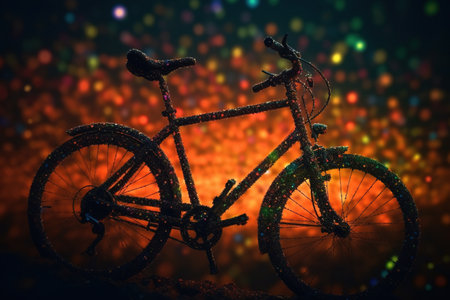 world bike day. Celebration happy globe riding world. June 3. Go Green Save Environment. fresh air, energy of nature, relaxation, freedom. Active healthy lifestyle.の素材