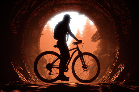 world bike day. Celebration happy globe riding world. June 3. Go Green Save Environment. fresh air, energy of nature, relaxation, freedom. Active healthy lifestyle.の素材