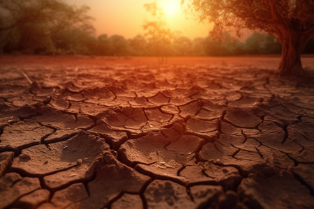 Hot weather, summer, intense heat. Bright sun, heat waves, global warming. Burning sun, dangerous heat, high temperature. Problem of modern time period. future thinkingの素材
