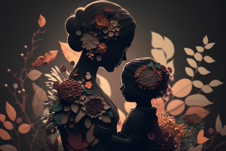 Happy mother's day. One of the most important events, the relationship between parents and their children, care and responsibility, love and devotion, child and adult, pregnancy. mother.の素材