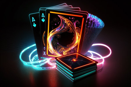 Banner for online casino, Texas club poker, poker, Las Vegas, gambling industry. Banner for App, mobile, desktop, tablet. Casino market, developers, concept virtual casino poker onlineの素材